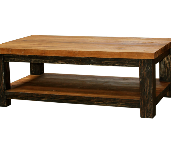 Coffee Table Shelves Top 5cm Rustic - Old Teak
